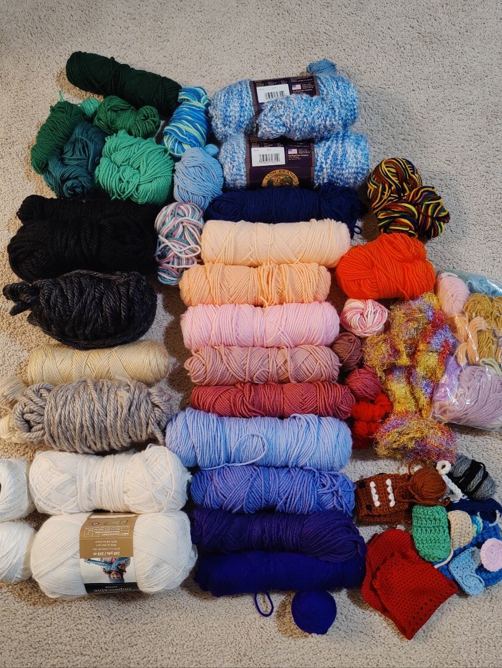 Lot Of Yarn Miscellaneous Colors
